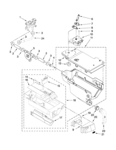 Part Location Diagram of WPW10248111 Whirlpool Bracket