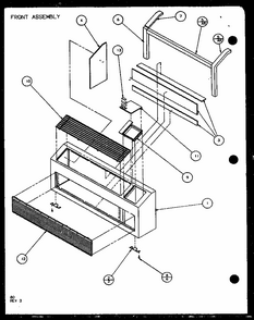 Front Assembly (pth15300e/p9806822r) (pth15400e/p9806922r) (pth15300ec/p9811822r) (pth15400ec/p9872322r) Diagram and Parts List for PTH09400F P1102701R Amana Air Conditioner
