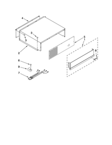 Top Grille And Unit Cover Parts Diagram and Parts List for JS48SEDUDW00  Jenn-Air Refrigerator