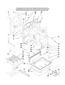 Chassis Parts Diagram and Parts List for JES8750BAB16  Jenn-Air Range