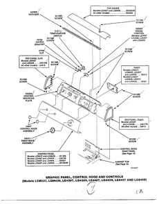 Graphic Panel/control Hood And Controls Page 6 Diagram and Parts List for 7493-LEM437  Amana Dryer