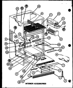 Interior Accessories 1 Diagram and Parts List for IC3K-P7621309W-TM  Amana Refrigerator