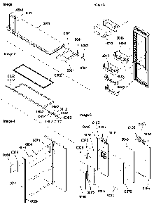 Refrig Door & Trim And Handles Diagram and Parts List for SBDE21VPSE-P1317202WE  Amana Refrigerator