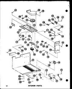 Interior Parts 4 Diagram and Parts List for RR-4D P71100-5M Amana Microwave