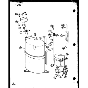 Diagram 12 Diagram and Parts List for 915-5E35S P76120-6R Amana Air Conditioner
