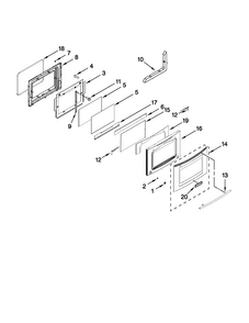 Door Parts Diagram and Parts List for JES9860CCS02  Jenn-Air Range