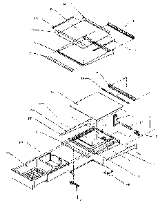 Refrigerator Shelving And Drawers Diagram and Parts List for SSD25NB-P1162409W  Amana Refrigerator