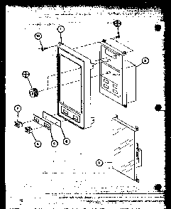 Section 8 Diagram and Parts List for MVH-1020-P76647-3M  Amana Microwave