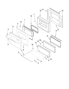 Oven Door Parts Diagram and Parts List for CWG3100AAE29  Maytag Wall Oven