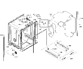 Cabinet Diagram and Parts List for 63013909013  Kenmore Dishwasher