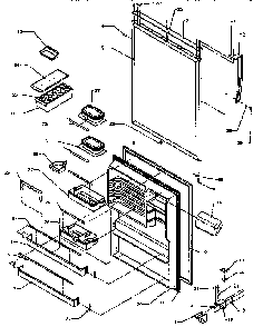 Refrigerator Door Diagram and Parts List for TXI18R2-P1179501W  Amana Refrigerator