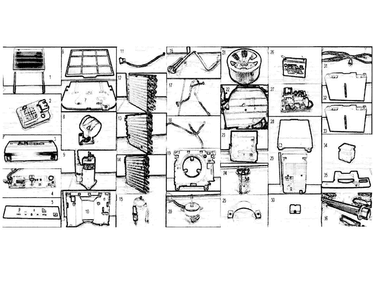 Main Assy Diagram and Parts List for 25155550510  Kenmore Dehumidifier