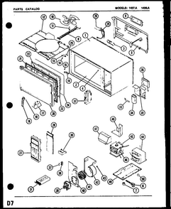 Microwave Parts Diagram and Parts List for 1437A  Amana Microwave
