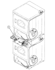 Harnesses 1 Diagram and Parts List for SSE107QF1724  Speed Queen Dryer