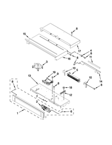 Control Panel Parts Diagram and Parts List for MEW9527AS01  Maytag Wall Oven