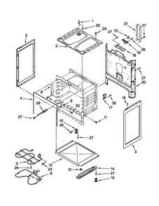 Chassis Parts Diagram and Parts List for CER3311XAW0  Magic Chef Range