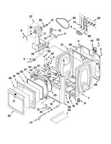 Cabinet Parts Diagram and Parts List for MEDB950YW0  Maytag Dryer