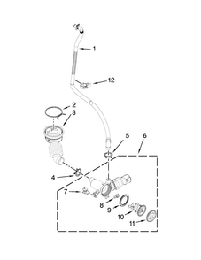 Pump Parts Diagram and Parts List for MHW6000XR2  Maytag Washer