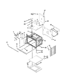 Upper Oven Parts Diagram and Parts List for MEW7630AB02  Maytag Wall Oven