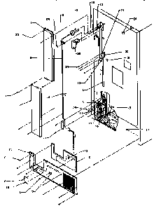 Rear Cabinet Water Supply And Covers Diagram and Parts List for TX22R-P1157704W  Amana Refrigerator