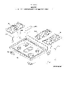 Main Top Diagram and Parts List for 79075443414  Kenmore Range