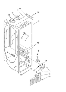 Refrigerator Liner Parts Diagram and Parts List for ASD2522WEB00  Amana Refrigerator