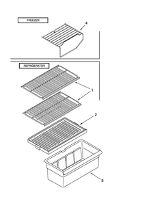 Shelf Parts Diagram and Parts List for A8TXNWFXW01  Amana Refrigerator