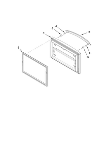 Freezer Door Parts Diagram and Parts List for MFF2258VEW3  Maytag Refrigerator