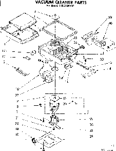 Base Assembly Diagram and Parts List for 1162194180  Kenmore Canister Vacuum