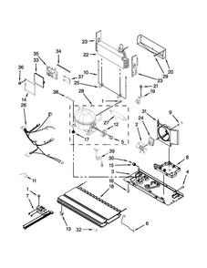 Unit Parts Diagram and Parts List for JFC2290RTB00  Jenn-Air Refrigerator