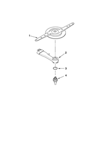 Lower Washarm Parts Diagram and Parts List for CDB7000AWW2  Magic Chef Dishwasher