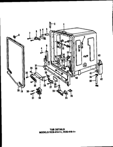 Tub Details 4 Diagram and Parts List for DUS-414-19  Maytag Dishwasher