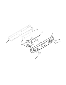 Control Panel Parts Diagram and Parts List for JES9800CAS02  Jenn-Air Range