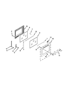 Door Parts Diagram and Parts List for MGR8850DS1  Maytag Range