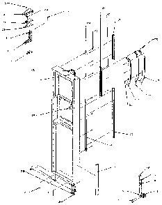 Freezer Door Hinge And Trim Diagram and Parts List for SXD27N-P1162411W  Amana Refrigerator