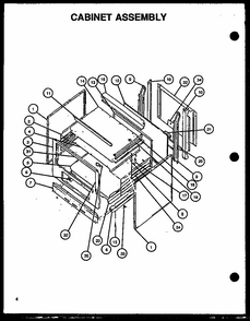 Cabinet Assembly Diagram and Parts List for GBE22AA5CEML P1137956NL Amana Range