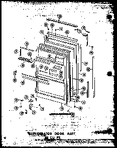 Section 1 Diagram and Parts List for TD20W-P60303-62W  Amana Refrigerator