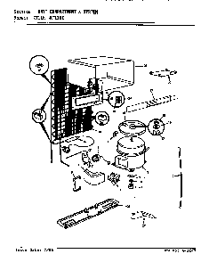 Unit Compartment & System Diagram and Parts List for RT11H E7T00 Magic Chef Refrigerator