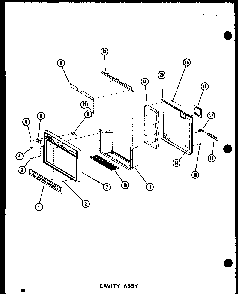 Cavity Assy Diagram and Parts List for SRI19W-AG-P60340-24WG  Amana Refrigerator