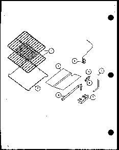 Oven Racks And Flame Spreader Diagram and Parts List for RLT307UL P1141098NL Caloric Range