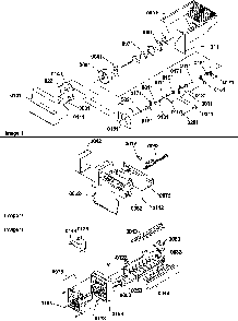 Ice Bucket Auger And Ice Maker Parts Diagram and Parts List for SBD522VE-P1320303WE  Amana Refrigerator
