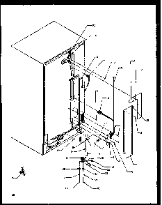 Back Unit Diagram and Parts List for SBI20NW-P1162902WW  Amana Refrigerator