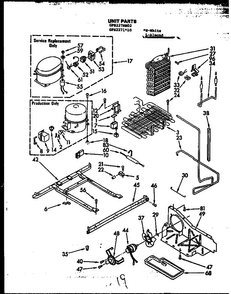 Unit Parts Diagram and Parts List for GFS207 MN01 Caloric Refrigerator
