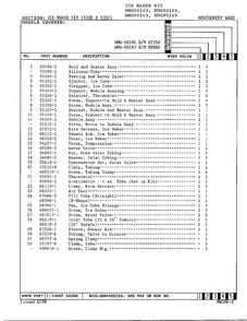 Ice Maker Kit Diagram and Parts List for 90144  Admiral Ice Maker