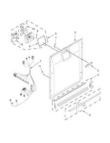 Inner Door And Latch Parts Diagram and Parts List for JDB9600CWX0  Jenn-Air Dishwasher