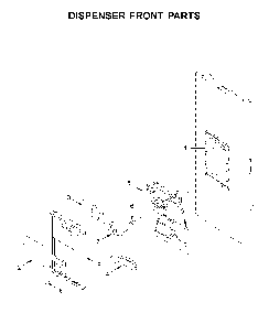 Dispenser front parts Diagram and Parts List for MFI2269FRB02  Maytag Refrigerator