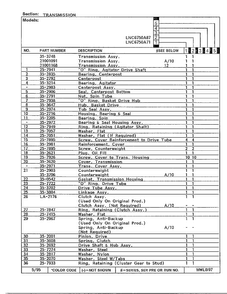 Transmission Page 2 Diagram and Parts List for 6750A87  Norge Washer