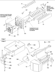 Ice Maker Assy Parts Diagram and Parts List for TX21VC-P1315905WC  Amana Refrigerator