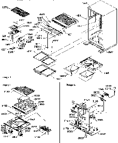 Interior Cabinet And Drain Block Assembly Diagram and Parts List for ATS518SW-P1183714WW  Amana Refrigerator