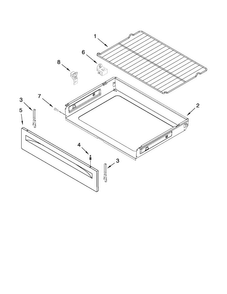 Drawer & Broiler Parts Diagram and Parts List for AER5523XAW1  Amana Range